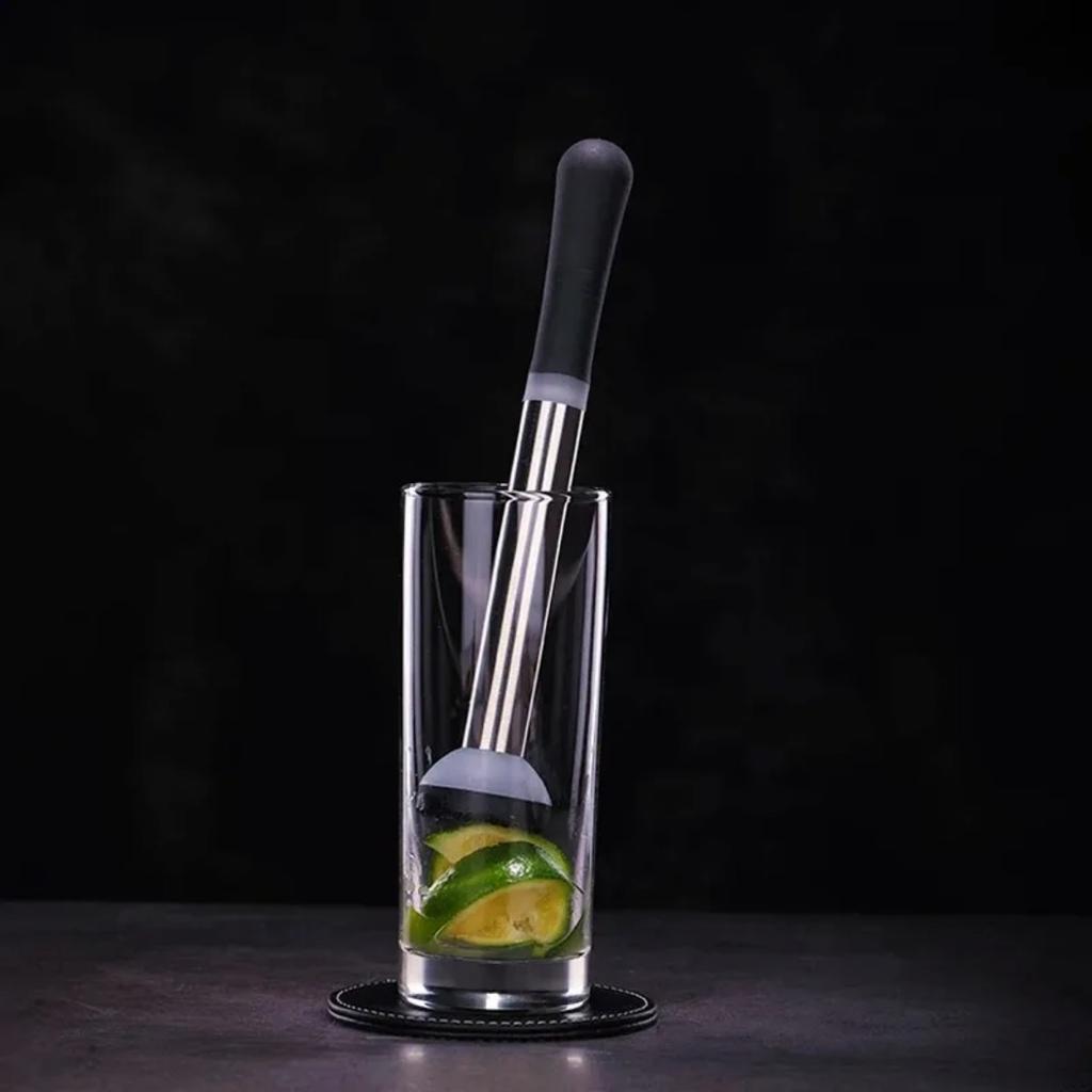 Stainless Steel Cocktail Stir Stick Hand-Lemon Ice Crush Hammer Ice Cream Bar Muddler Mixer Bar Tool