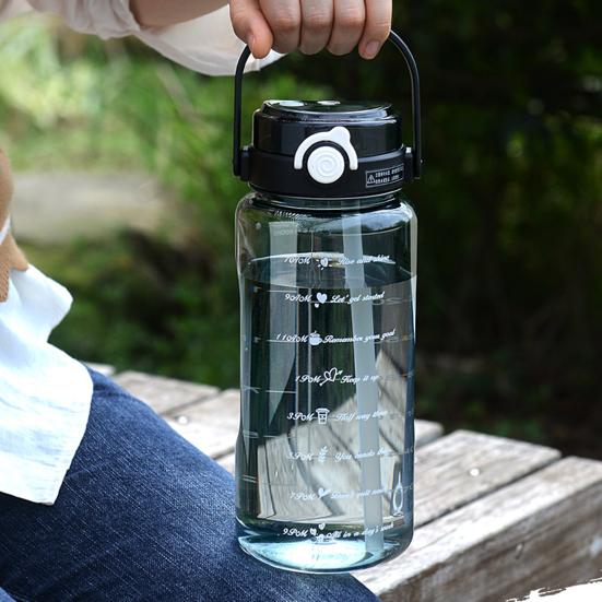 Yousheng Sports Water Bottle with Lid Leak-Proof Wide Mouth BPA-Free Water Cup 1.5L/2L Large Capacity Reusable Drinking Cup for Gym Travel Home School