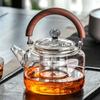 1100ml Magnetic Suction Handle Beam Glass Teapot With Tea Strainer Infuser Household Cooking Flower Tea Puer Tea Kettle Teaware
