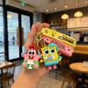 3D Spongebob Keychian Patrick Star Eugene H. Krabs Gary the Snail PVC Toy Throw Pillow Christmas Decorations Birthday Gift Boy
