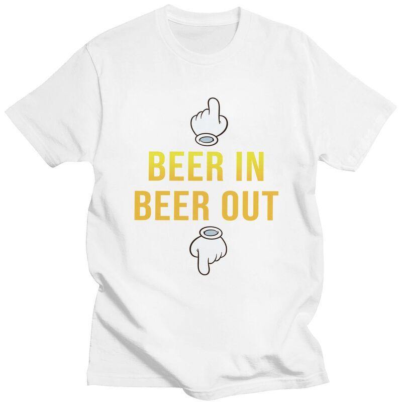Custom Beer In Beer Ou T Shirts Men 100 Cotton Tee Tops Tshirt Casual Tshirt