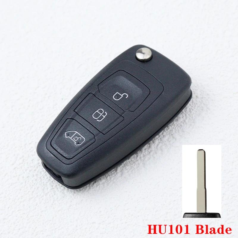For Ford Fiesta Focus C-Max (Cb7) S-Max Transit Custom Galaxy Mondeo 2013 Car Key Shell Folding Key Fob Case Housing 2 3 Bottons