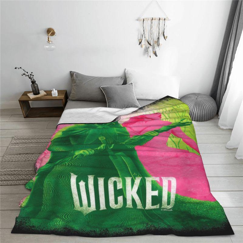 Custom Wickeds Musical Movie Blanket Soft Fleece Spring Warm Flannel Throw Blankets for Sofa Outdoor Bedroom Bedspread