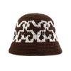 Autumn and winter niche design handmade bucket hat thermal hat knitted hat women's cold hat thickened basin hat