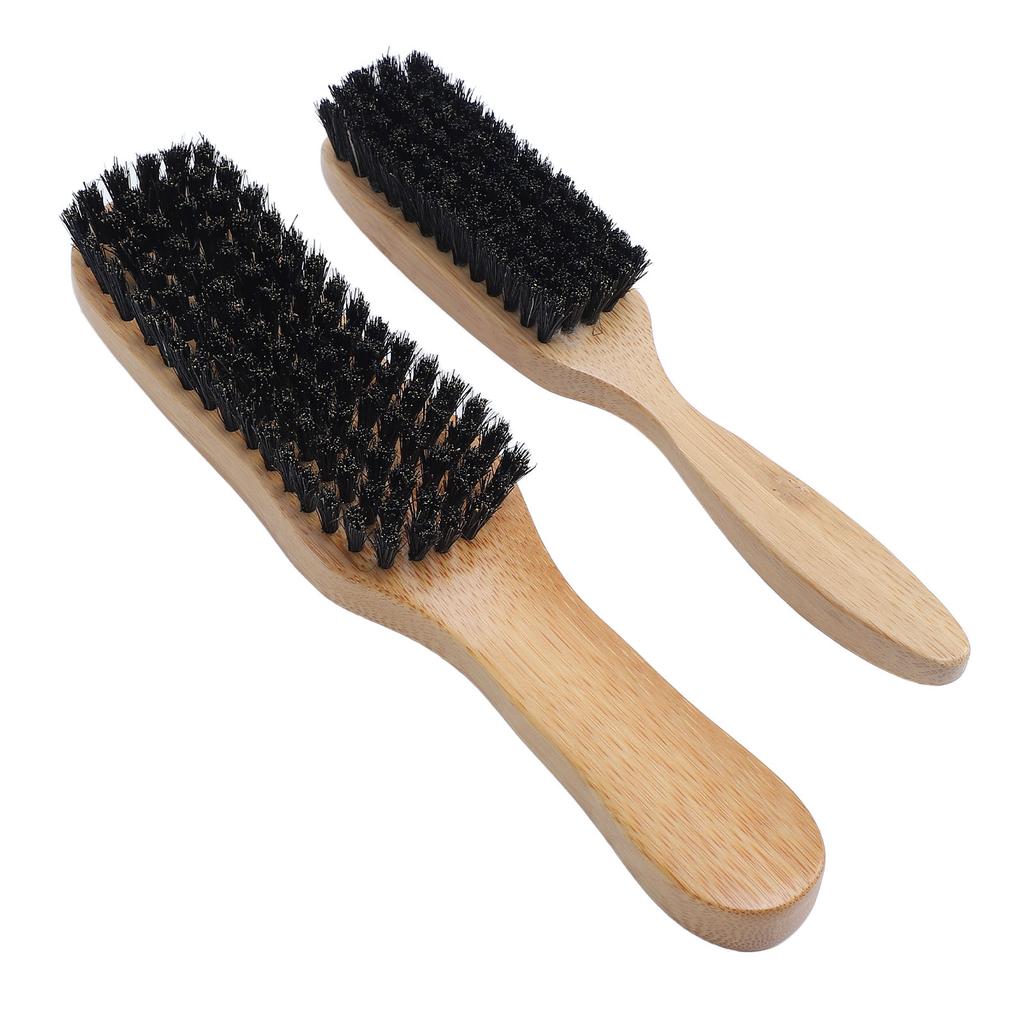 2 PCS Beard Brush Ergonomic Handle Mustache Straightening Beard Grooming Styling Brush for Men