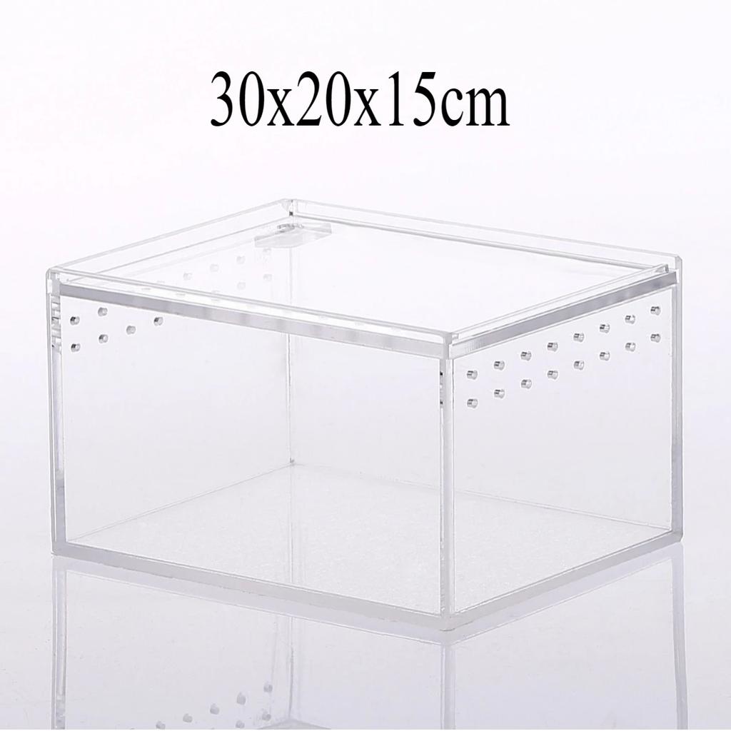 Transparent Acrylic Reptiles Breeding Box Spider Lizard Amphibian Terrarium Leak-proof Pets Habitat Arboreal Tarantula Enclosure