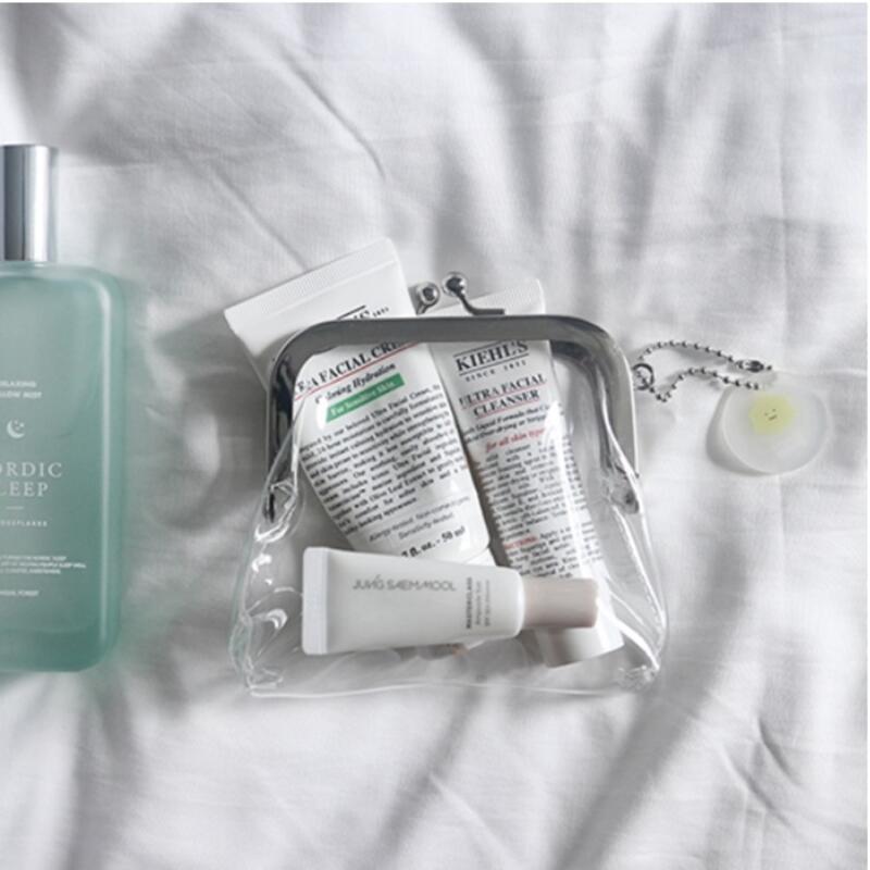 PVC Transparent Snap Card Coin Purse Pouch