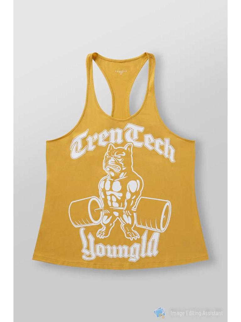 YoungLA Herren-Fitnessweste im amerikanischen Stil, ärmellos, Laufweste aus Baumwolle