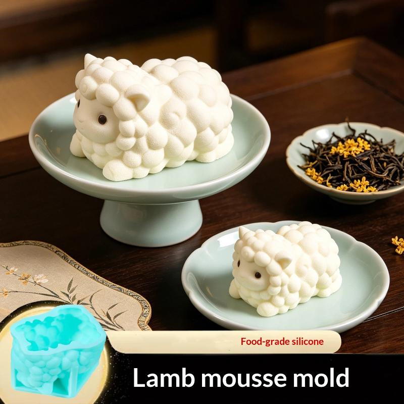Silikonowa Forma do Deserów Owca Pudding Non-Toksyczne Nieprzywierająca Narzędzie do Pieczenia Mousse Galaretki Miseczka Ciasto DIY Prezenty do Pieczenia