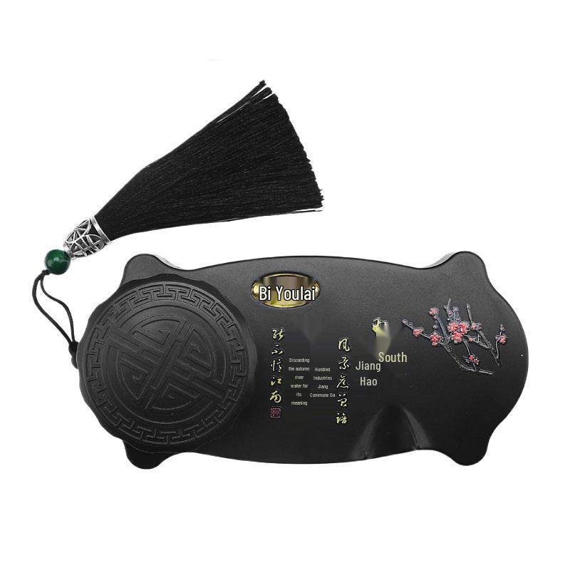 All-in-One Leak-Proof Inkstone: Lid, Ink Cartridge, Calligraphy Brush Rest