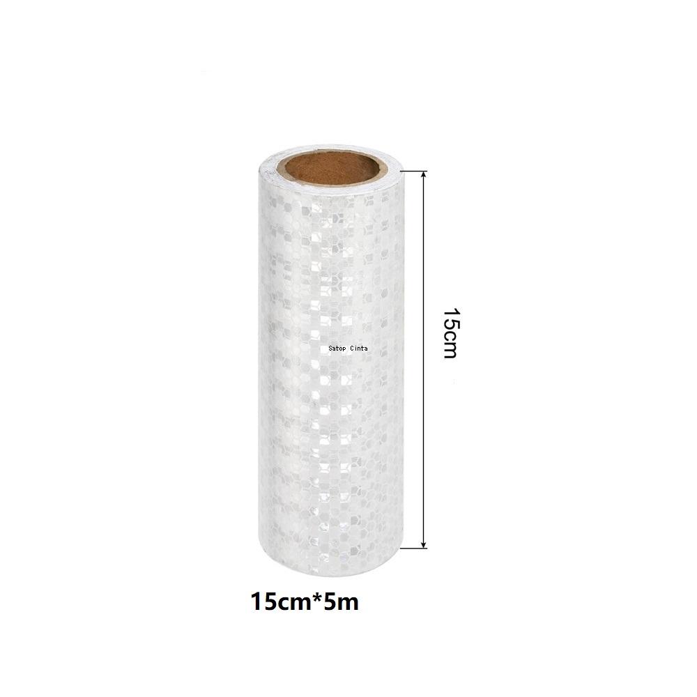 2.5cm/5cm/10cm/15cm/20cm*5M Reflective Car Stickers Shiny White Waterproof Adhesive Reflectors Tape Safety Warning Film For Bike
