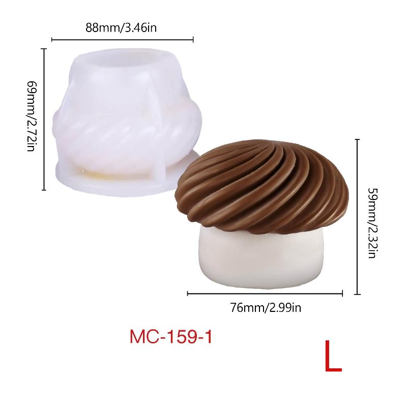 Spiral Mushroom Mousse Cake Pudding Silicone Mold French Pastry Chocolate Christmas Valentine'S Day Holiday Mold Baking Tools