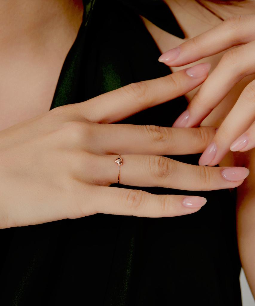 Helene Jewelry 14K Chubby Heart Miss Ring (Type A)