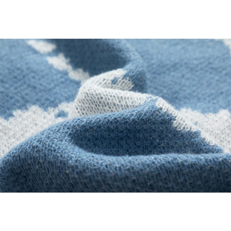 Herren Amerikanischer Retro Tie-Dye Colorblock Strickpullover