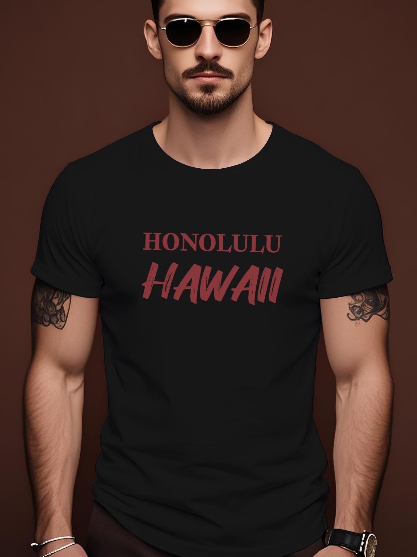 Honolulu Hawaii Graphic Casual Tshirt - Summer Short Slee... S