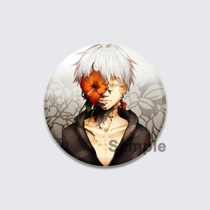 32/44/58mm Fashion Accessorie Anime Tokyo Ghoul Pin Handmade Cartoon Kaneki Ken Brooche for Backpack Cothes Collection Badge Hat Decoration