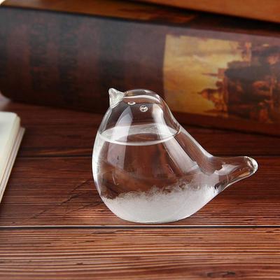 Glass Weather Forecaster Bird Shape Crystal Desktop Dekor Glass Crafts 70ML