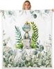 Cute Meerkat Blanket Soft Fleece Throw Animal Lover Gift Kids Room Decor Floral Design Home Decoration