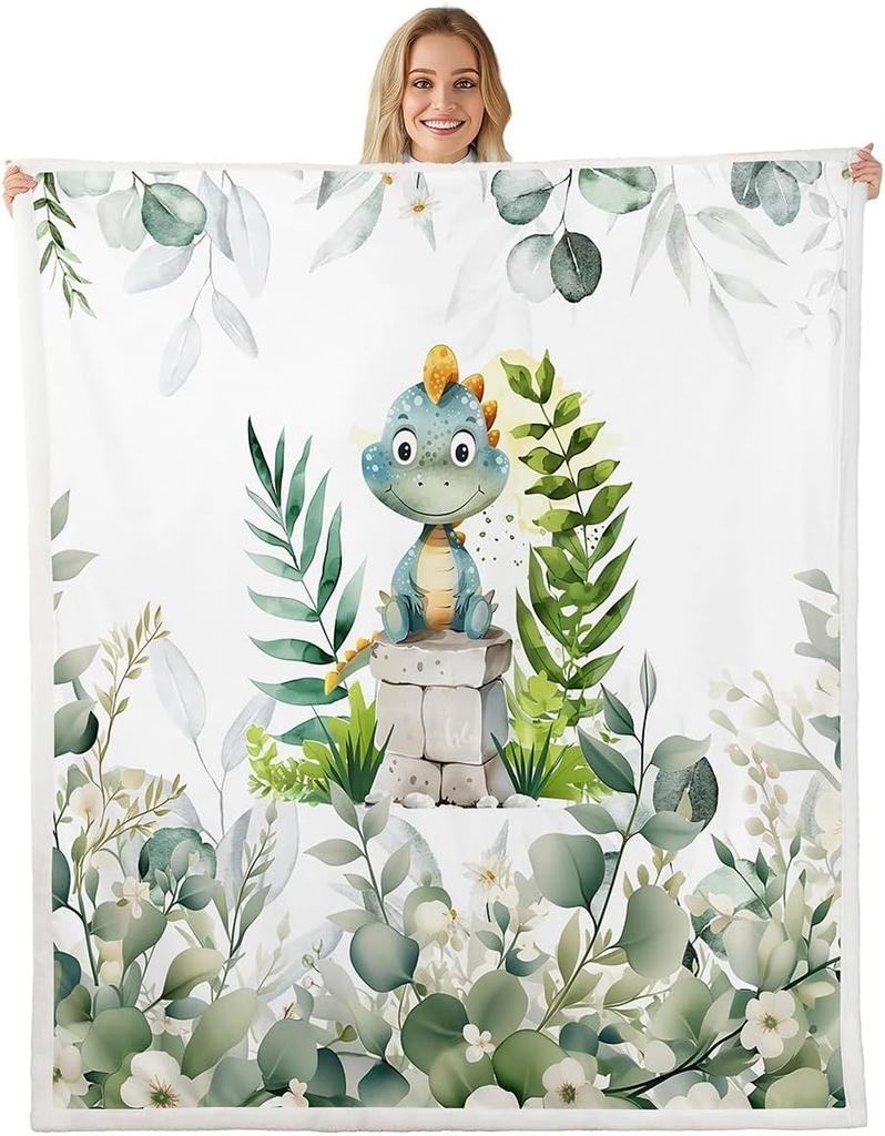 Cute Meerkat Blanket Soft Fleece Throw Animal Lover Gift Kids Room Decor Floral Design Home Decoration