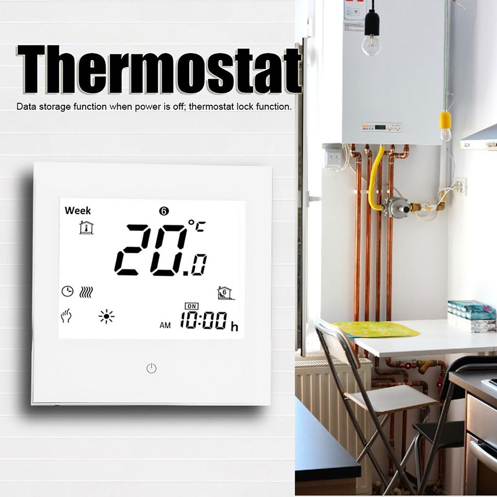 Heating Room Thermostat Weekly Programmable LCD Display Touching Screen 5A AC110‑230V