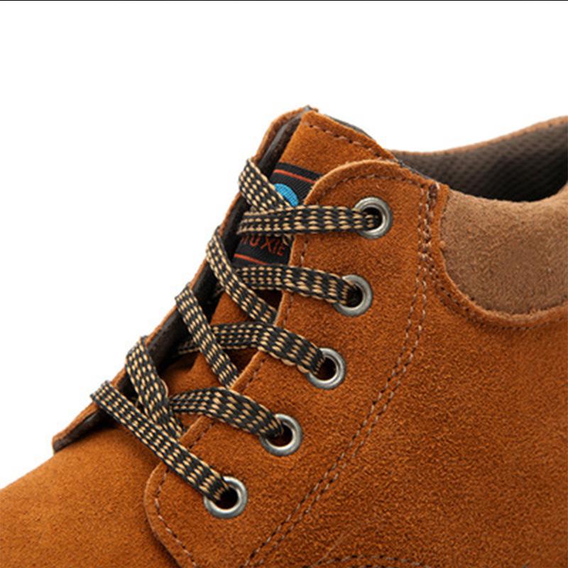 Sicherheitsschuhe mit hohem Knöchel Herren Herbst und Winter Wildleder Anti-Quetsch- und Durchtrittsichere Stahlkappe Sicherheitsschuhe Schutzzschuhe