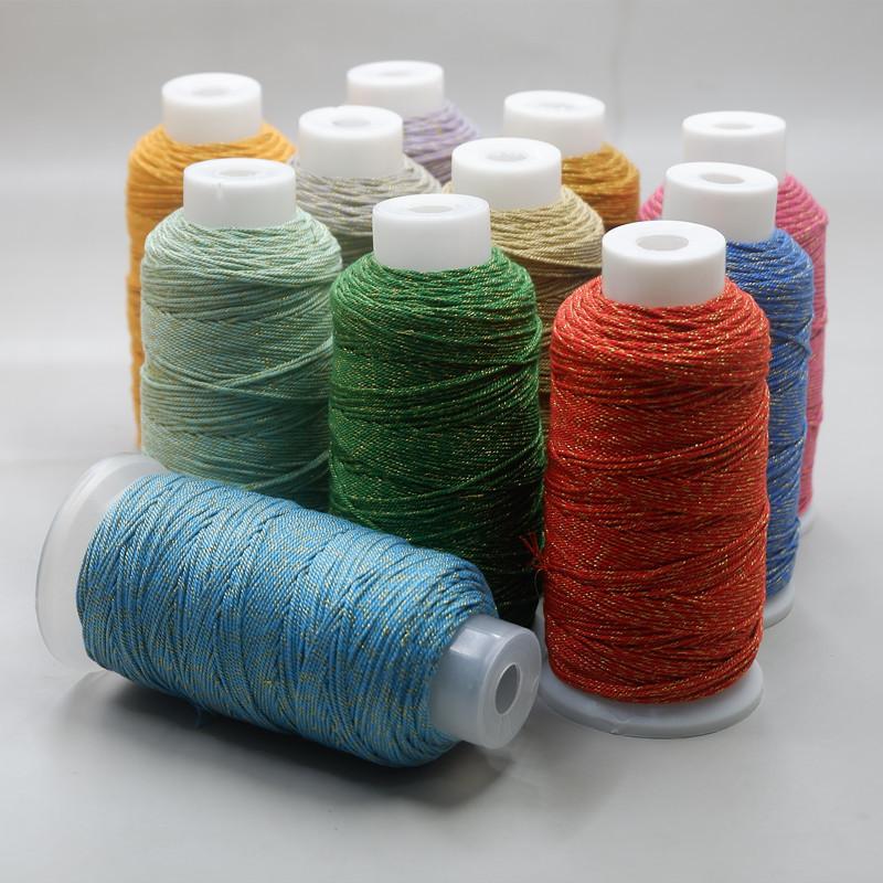 Large Roll 100G Gold Hand Rubbing Cotton Thread 1.0Mm Tibetan Hand Rope Tassel Thread Diy Wenwan Bodhi Special Braided Thread