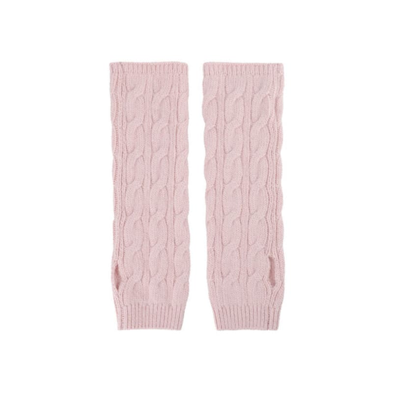 

CITYBREEZE Ангоровые вязаные митенки с косами_РОЗОВЫЙ PINK_FREE