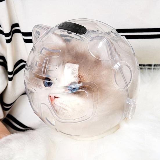 Ochranná kapuce pro kočky, prodyšná, helma ve tvaru kočky, pro koťata, s ventilačními otvory, pro pooperační zotavení, stříhání drápků, koupání