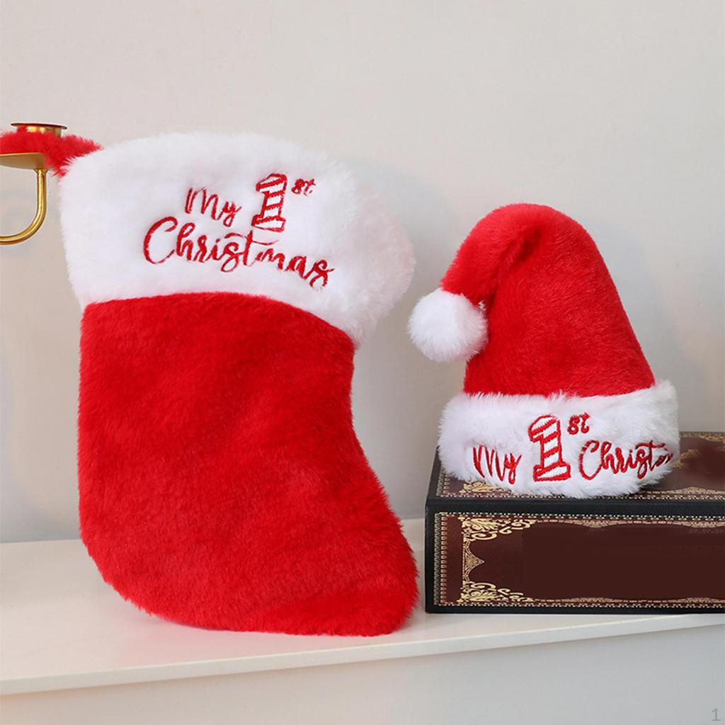 Christmas Santa Hat Stocking Lightweight Pendant Xmas Decors Ornaments for Home Party