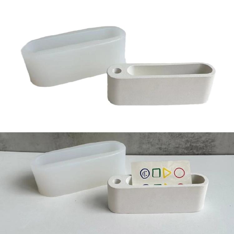 Reusable Silicone Mold for DIY Business Card Holders Pen Stands Desk Organizer