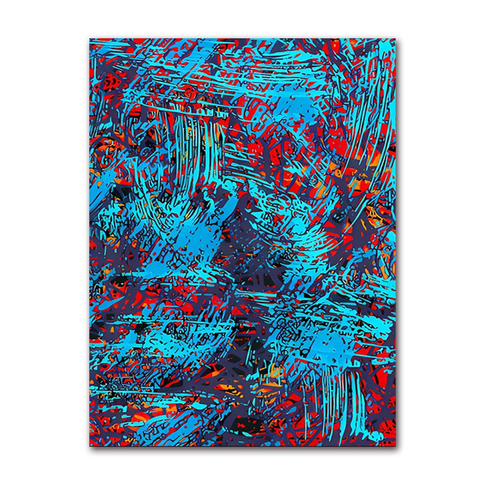 Classic Abstract Art Poster, Colorful Line Image Printing Canvas Art Painting, Used for Home Room Decoration Poster, Frameless