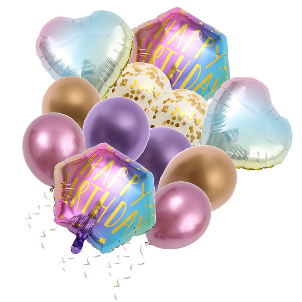 

Воздушные шары на день рождения Фольга для декора вечеринки Блестки Шестиугольная алюминиевая пленка Счастливый ребенок 12x6cm