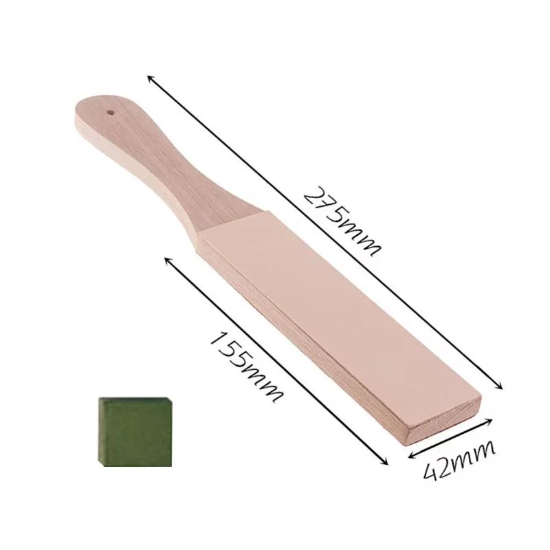NEWGenuine Leather Straight Razor Folding Knife Sharpening Shave Sharpener Sharpening Belt Polishing Leather and Polishing Paste