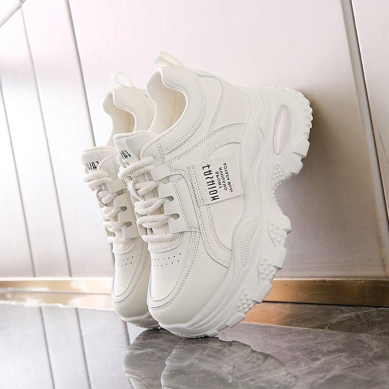 

22 new mesh breathable thick sole heightening dad small muffin sports shoes heightening casual shoes hongjie 35