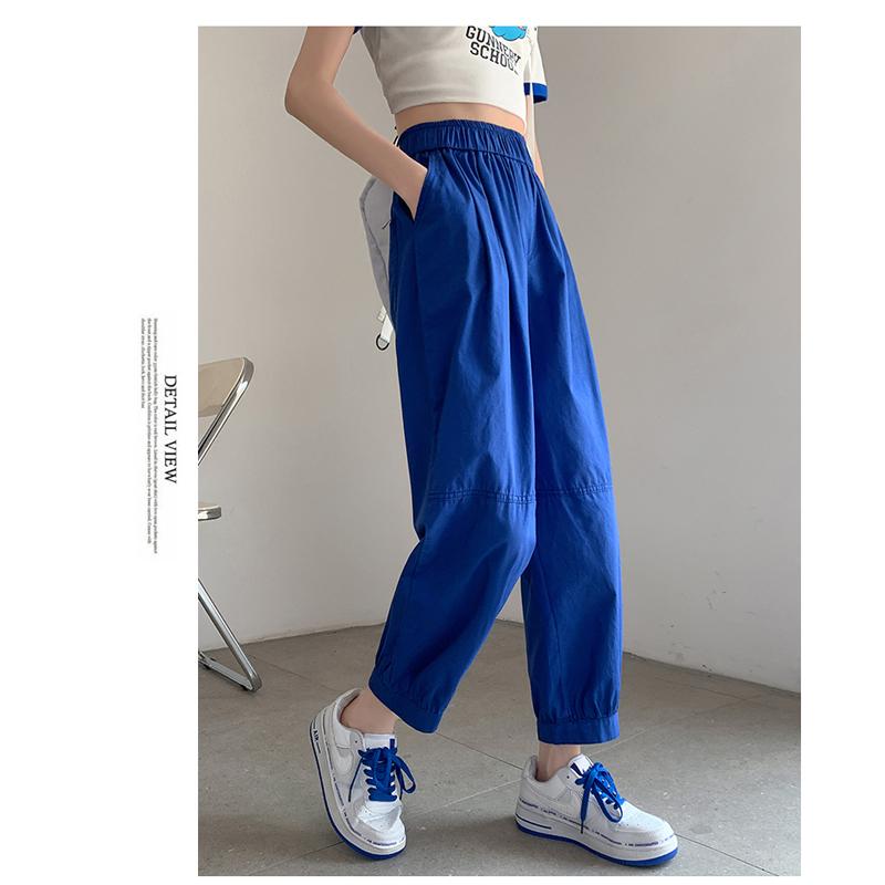 Harajuku Streetwear Summer High Waist Women's Wide Leg Capris Cargo Pants for Women Casual Baggy Harem Pants Woman Trousers