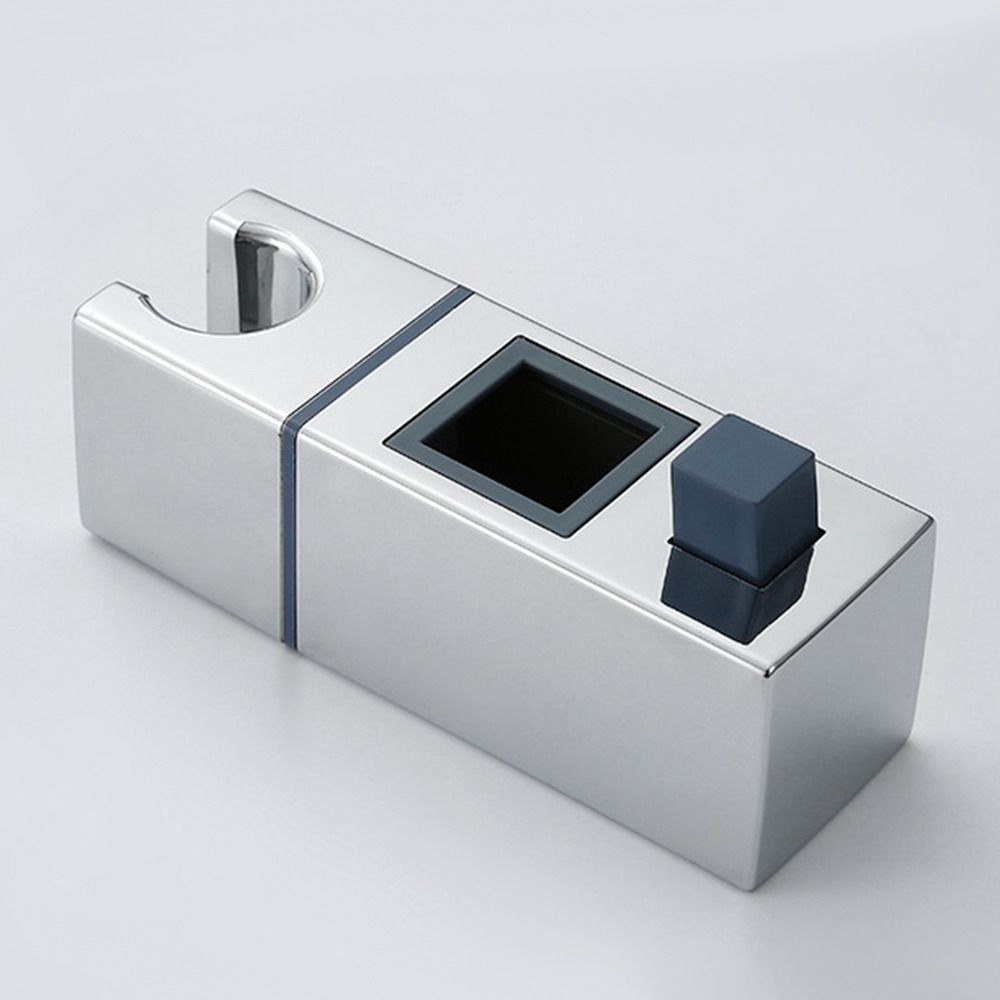 Square Pipe Bathroom Slide Bar Shelf Rotatable Sprayer Fixed Base  Hardware Bath Accessories