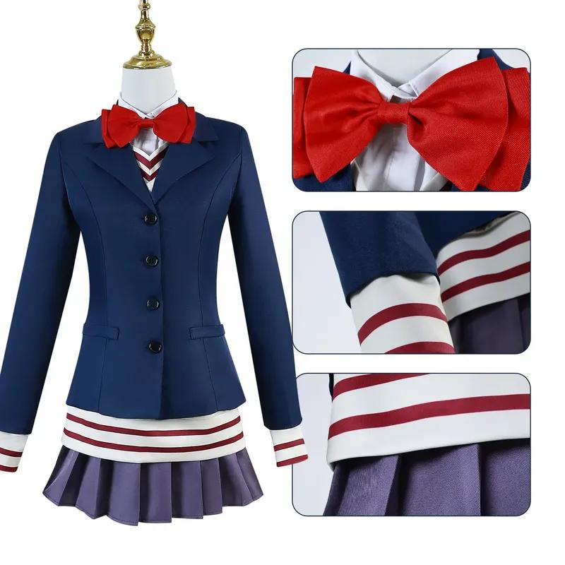 Anime Dandadan Ken Takakura Momo Ayase Cosplay Aira Shiratori Costume Black Uniform Hoodies Skirt Christmas Party for Girls Wome