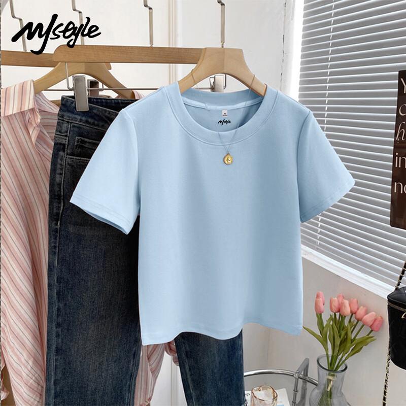 MJ STYLE Women's Pure Cotton Short Sleeve T-Shirt