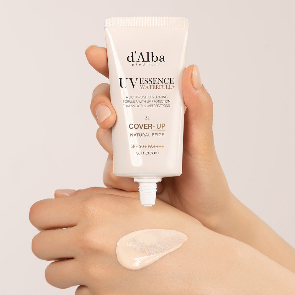 d'Alba Cover Beige Tone-Up Sunscreen SPF50+ PA++++ 50ml (2 Colors) Natural Skin Tone Correcting UV Protection