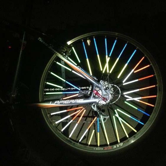 Universal Reflective Bicycle Wheel Spoke Strips for Mountain Bikes