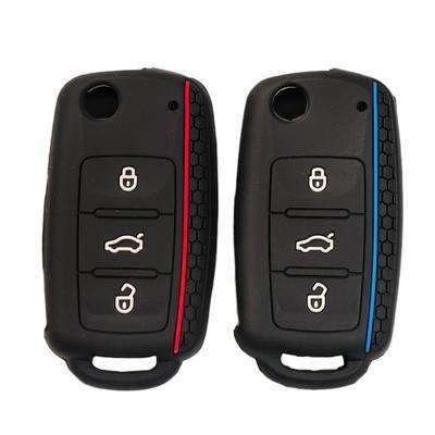 Protect Car Key Shell For Volkswagen Polo Passat B5 Golf 4 5 6 MK5 MK6 Eos Bora Beetle TSI New Silicone Cover Case