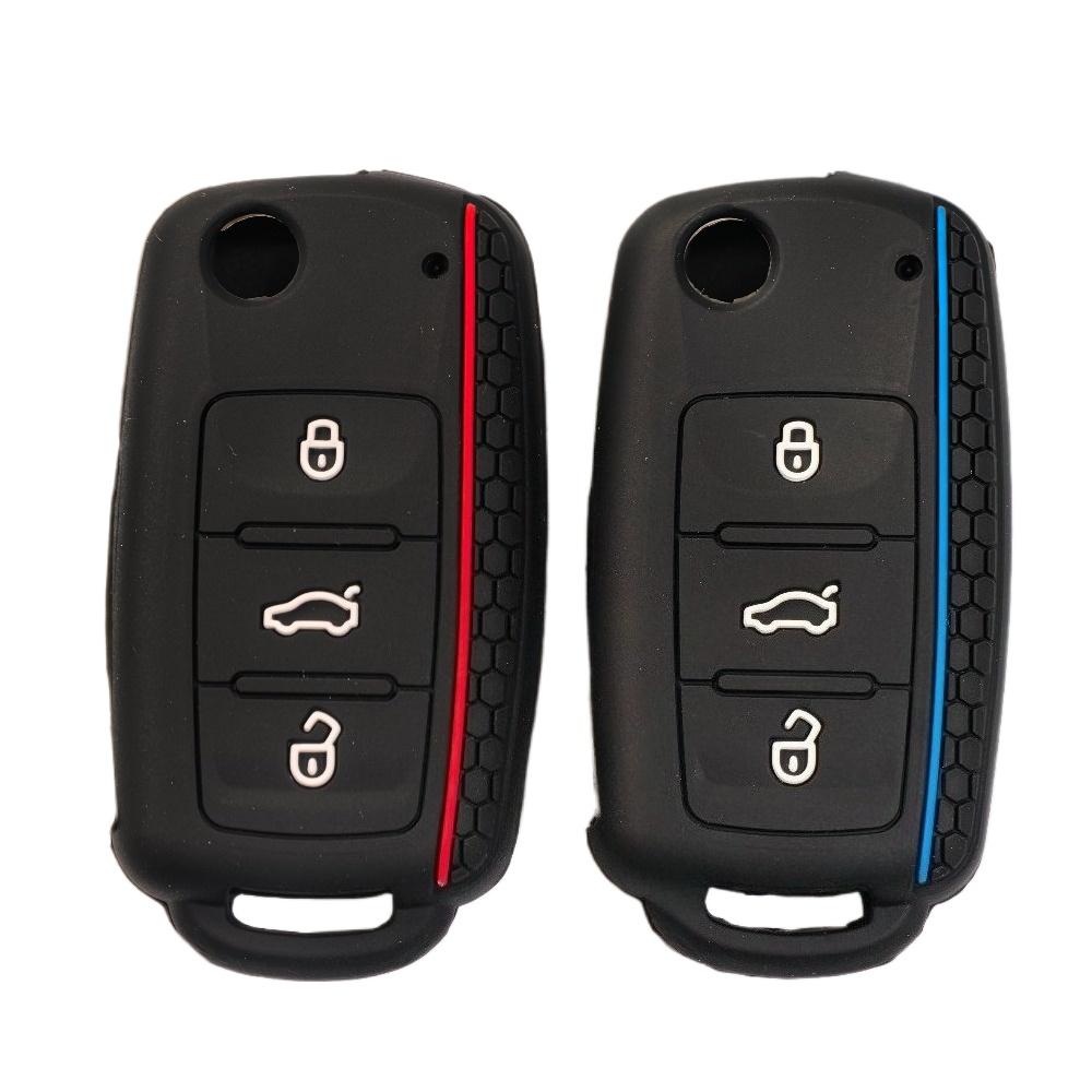 Protect Car key shell For Volkswagen polo passat b5 golf 4 5 6 MK5 MK6 Eos Bora Beetle TSI new Silicone cover case