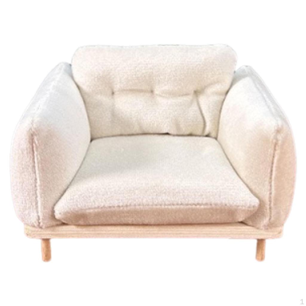 1/12 Puppenhaus Sessel Szenendekoration Realistisch Elegant Sammlung 10x8x6.5cm