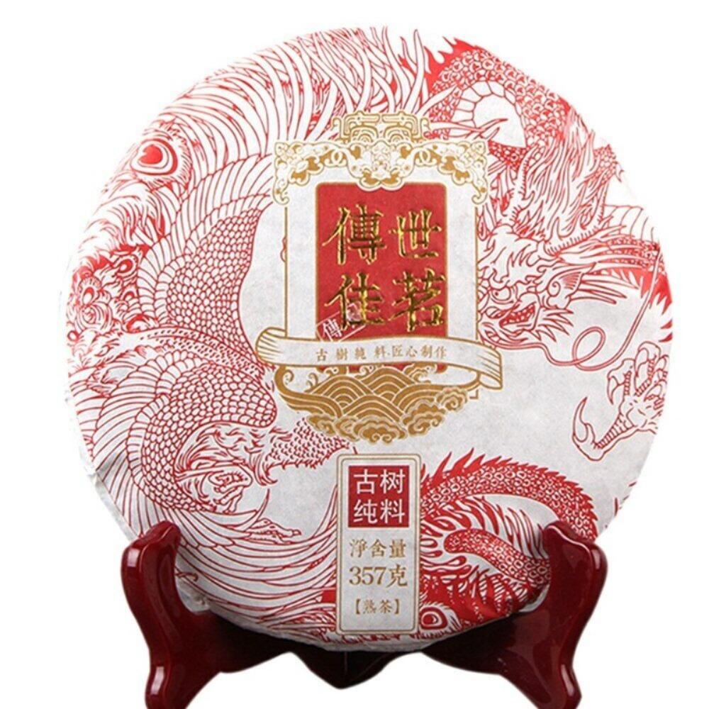 Chuan Shi Jia Ming Ripe Puer Tea Old Tree Pure Material Shu Puerh 357g  English optimized title:   Old Tree Ripe Puer Tea 357g Pure Material Shu Puerh