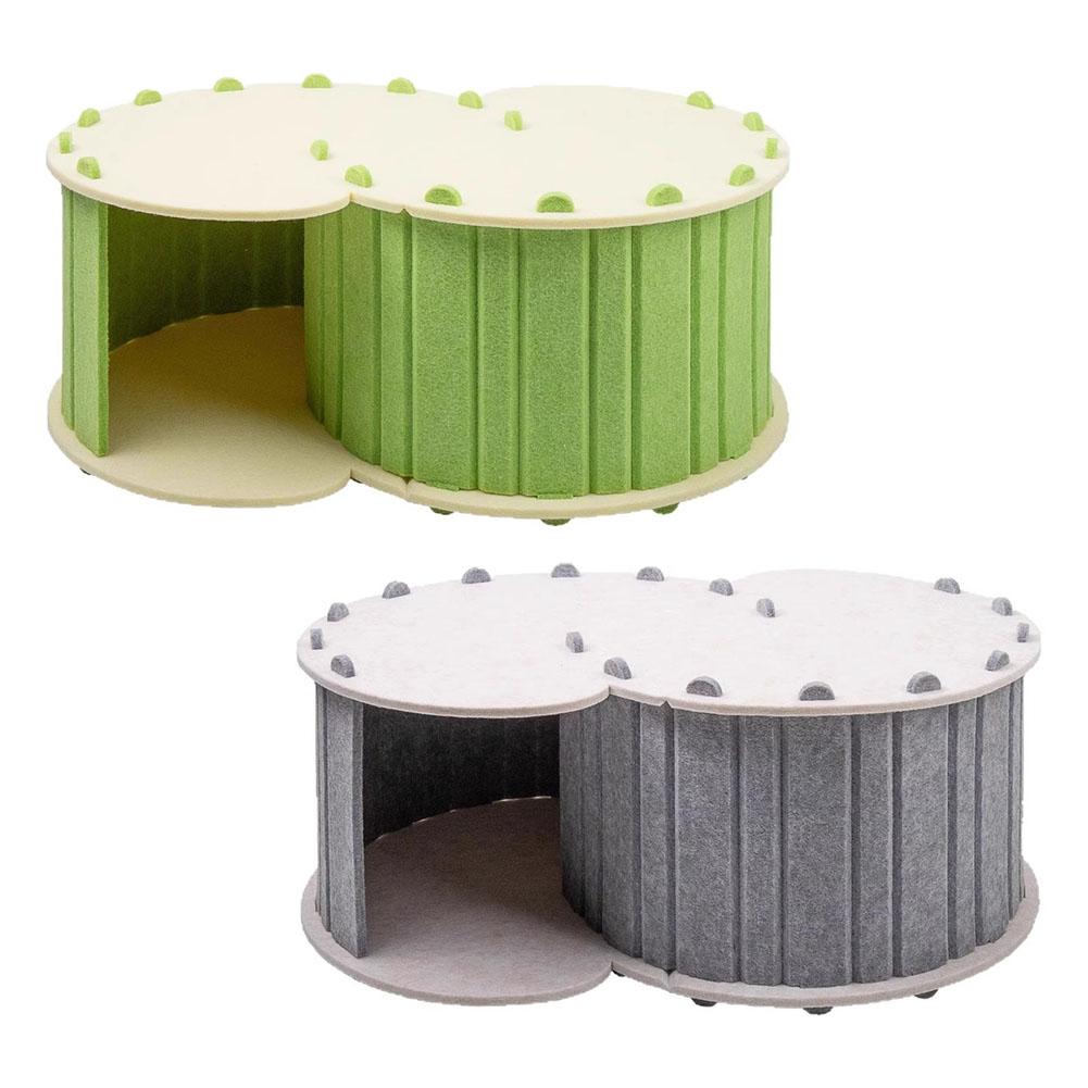 Semi Enclosed Pet Tunnel Cat Bed Waterproof Detachable Cat Felt Bed Playing Felt Nest Tunnel Tunnel Nest Pet Pet Cat W6H7