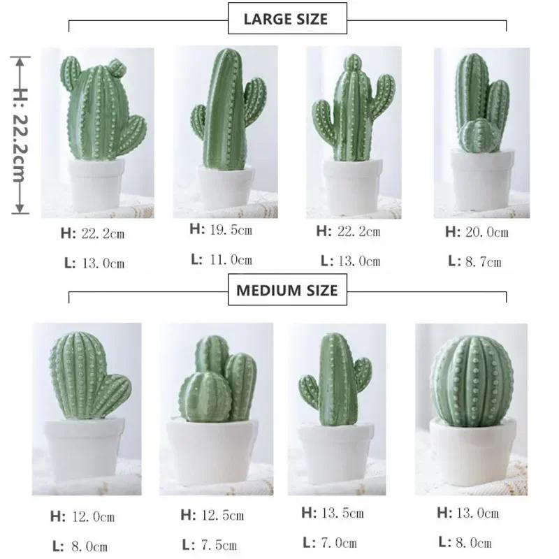 Nordic Ceramic Cactus Home Ornaments, Decor, Modern Decoration, Room Outdoor Garden, Fashion