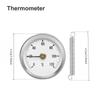 1PC 0-120℃ Pipeline Thermometer Stainless Steel Clamp-On Tube Spring Thermometer for Home Industrial Fireplace Stove.