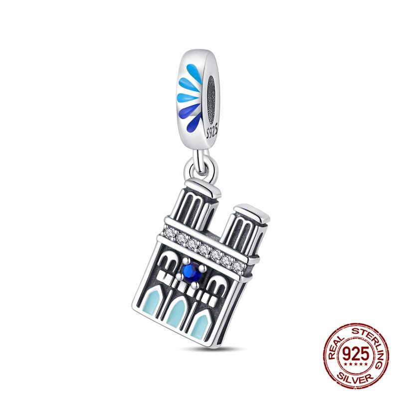 Fit Charms Fororiginal Bracelets Diy Notre Dame De Paris Bead 100% Copper Jewelry Making For Women Gift