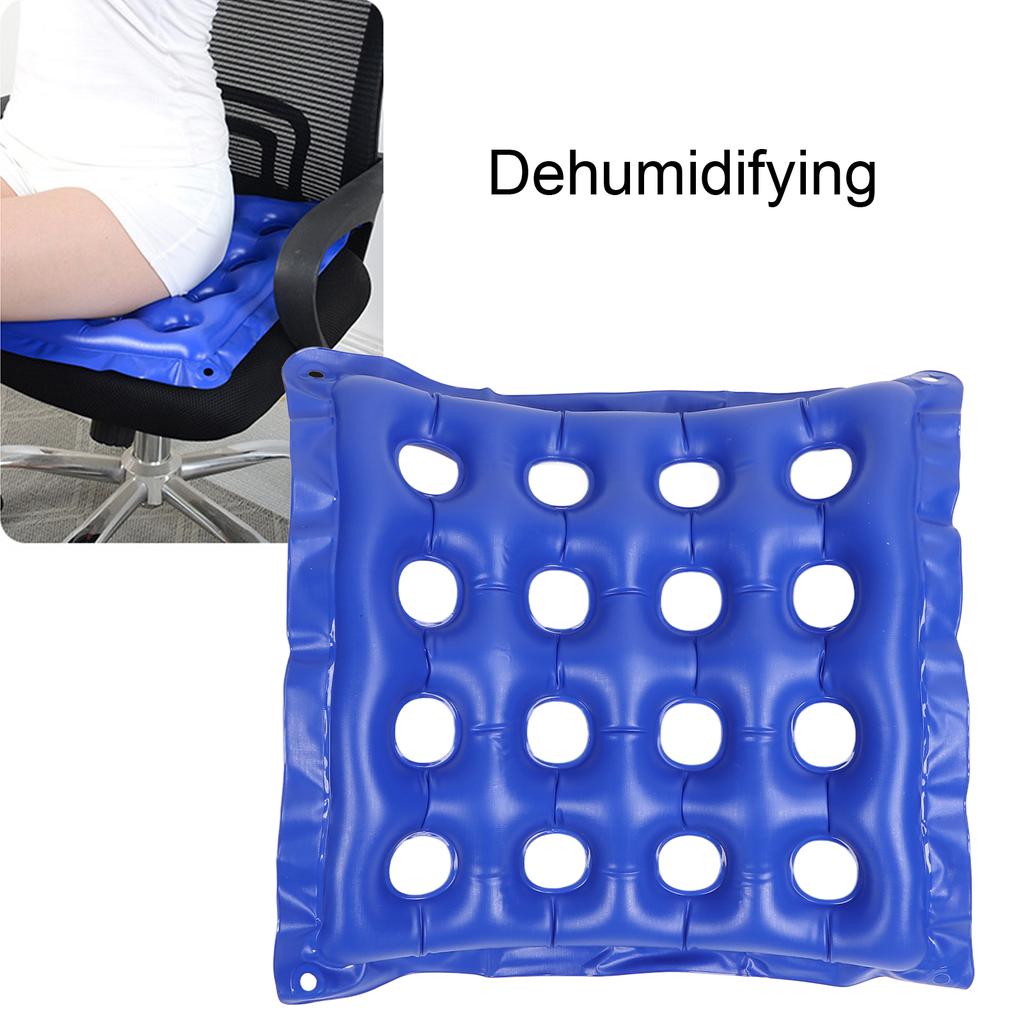 Inflatable Seat Cushion 16 Holes Professional Inflatable Wheelchair Cushions for Seat Blue