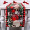 Christmas Imitation Linen Table Runner Classic Christmas Tablecloth Living Room Kitchen Christmas Decorations